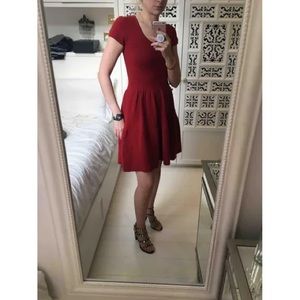 Sandro Deep Red Dress